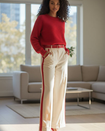 Luxe Pants with stripe