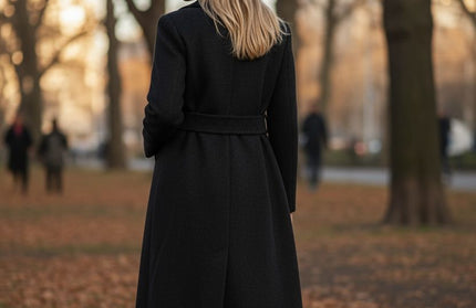 Black Trench Coat by Luxe Muet