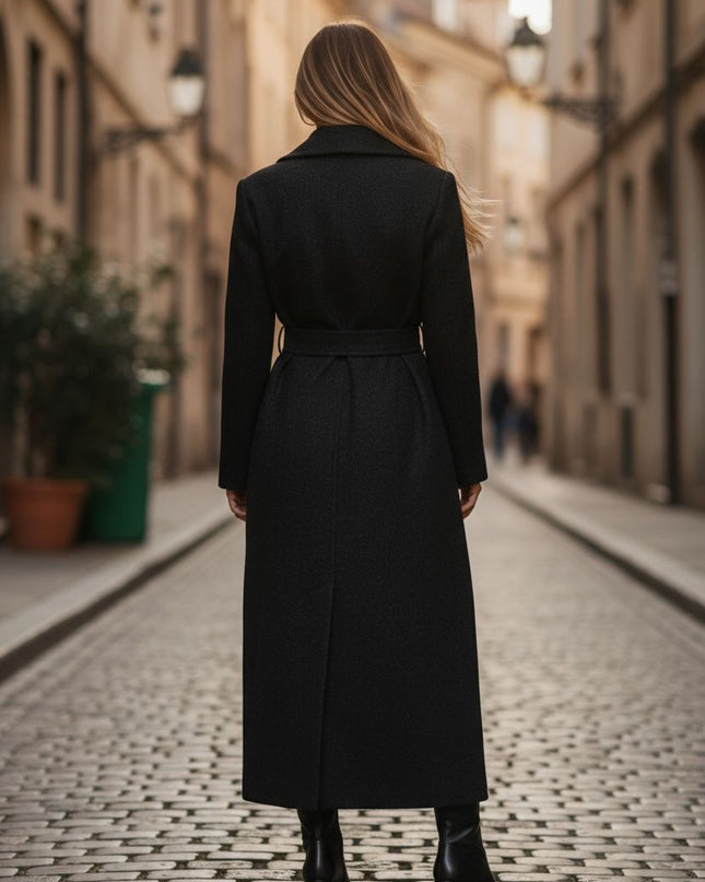 Black Trench Coat by Luxe Muet