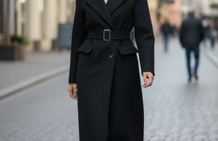 Black Trench Coat by Luxe Muet
