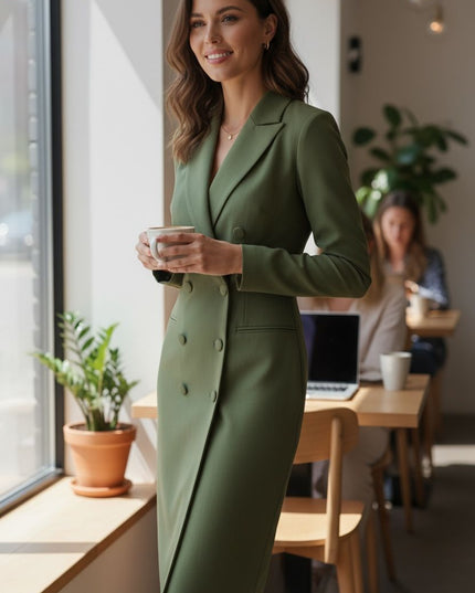 Classic White business formal dress