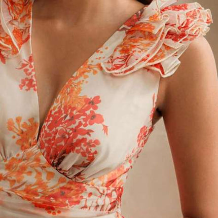 Elegant Floral Maxi Dress