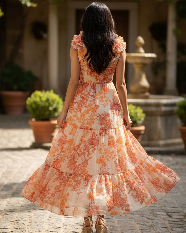 Elegant Floral Maxi Dress