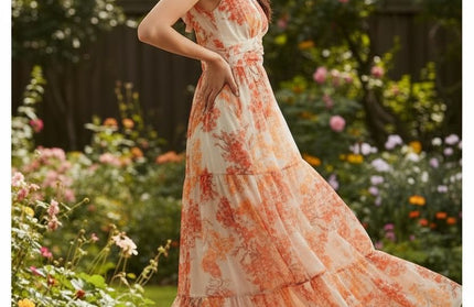 Elegant Floral Maxi Dress