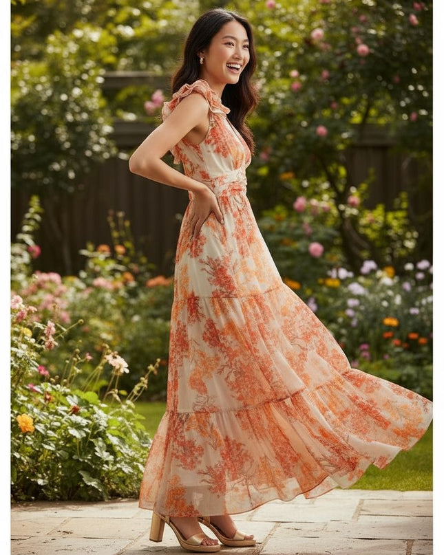 Elegant Floral Maxi Dress