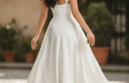 Elegant White Petal Serenity Dress