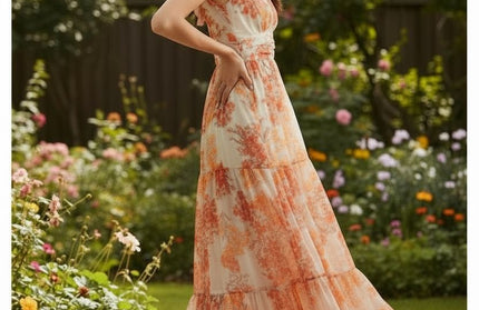 Elegant Floral Maxi Dress