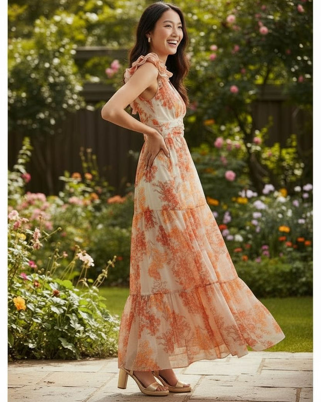 Elegant Floral Maxi Dress