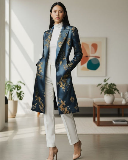 Royal Floral trench coat