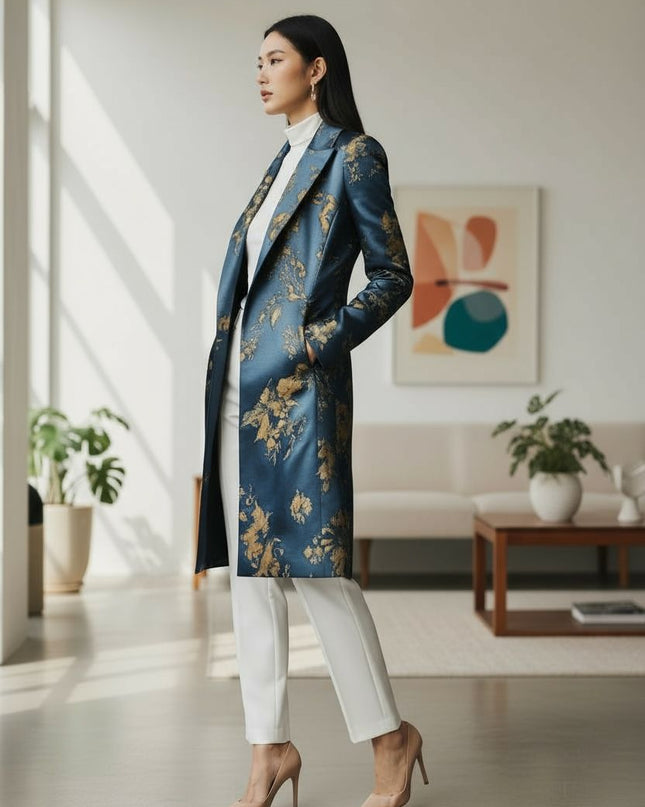 Royal Floral trench coat