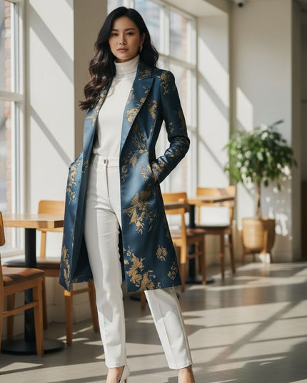 Royal Floral trench coat