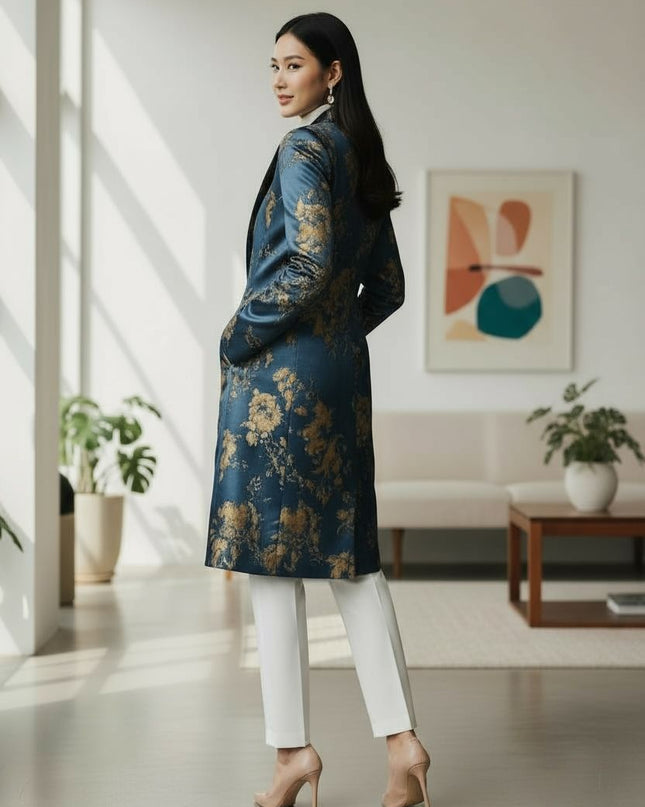 Royal Floral trench coat