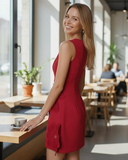 3D Floral mini dress