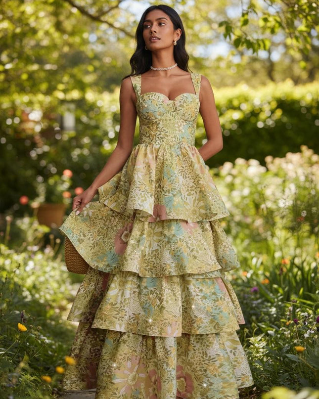 Elegant Bustier Tiered layer dress