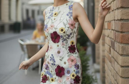 Floral fitted mini dress