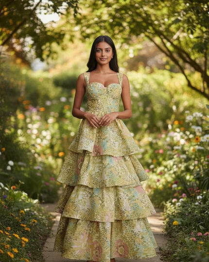 Elegant Bustier Tiered layer dress