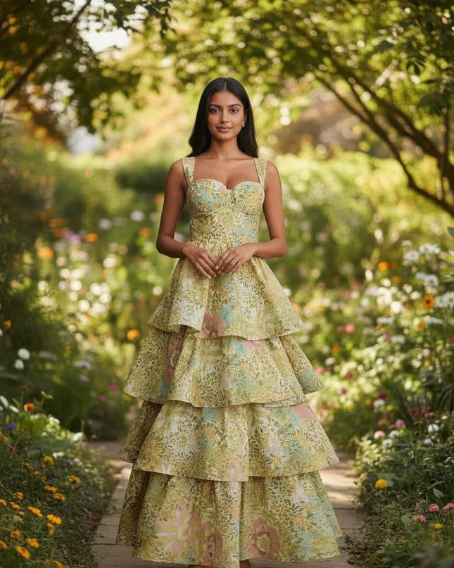 Elegant Bustier Tiered layer dress