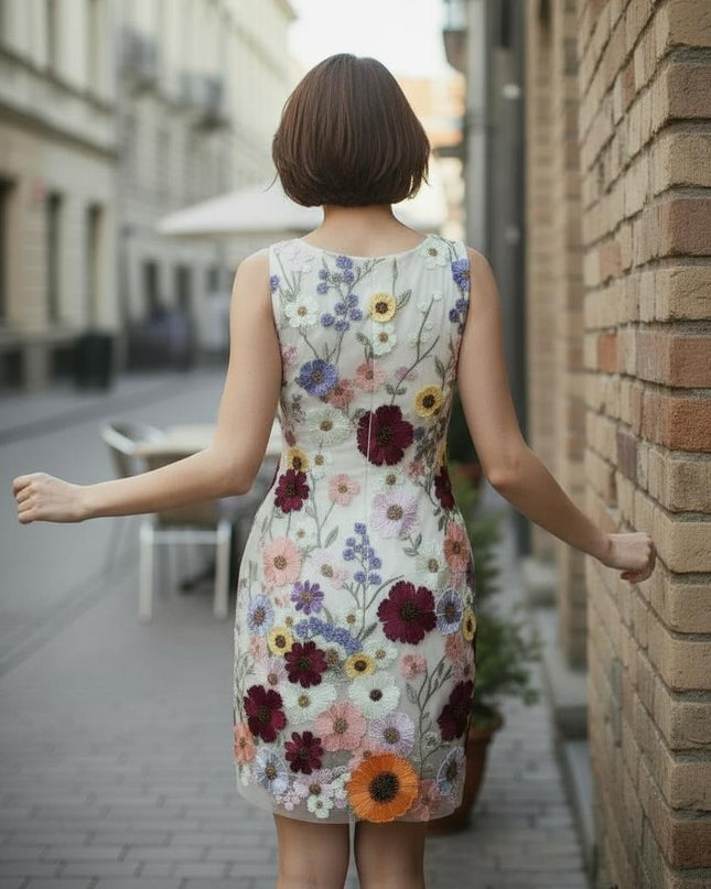Floral fitted mini dress
