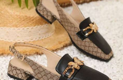 Monogram Chic Gold-Bit Slingback