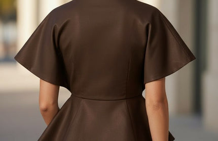 Classy Sculpted Peplum Blouse