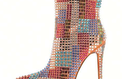Artistic Rhinestone Boots
