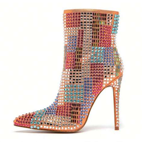 Artistic Rhinestone Boots