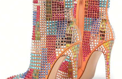 Artistic Rhinestone Boots