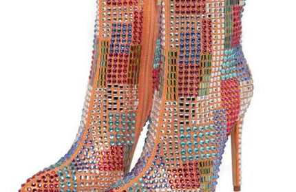 Artistic Rhinestone Boots