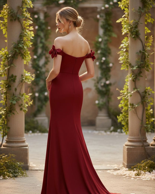 Elegant 3D Rose Bodycon Dress