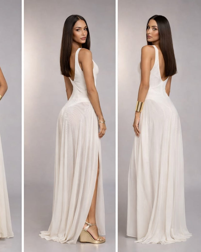 Elle Muet sheer collection dress