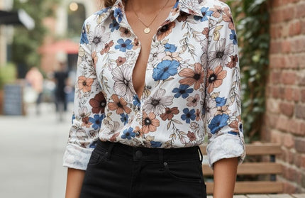 Floral long sleeve blouse