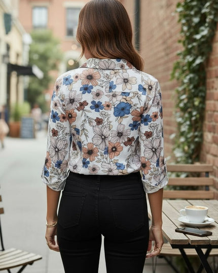 Floral long sleeve blouse