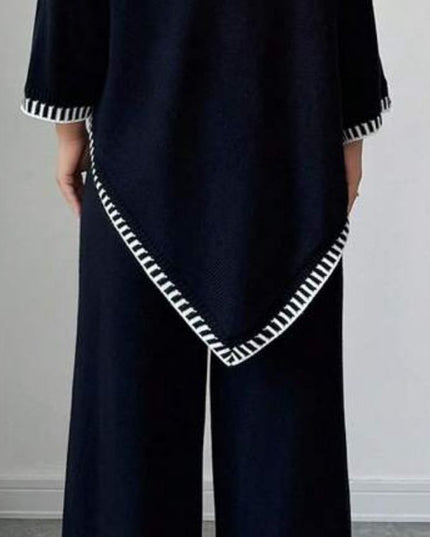 Elegant warm sweater suit