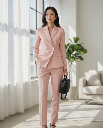 Timeless pink jacket suit