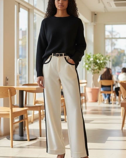 Luxe Pants with stripe