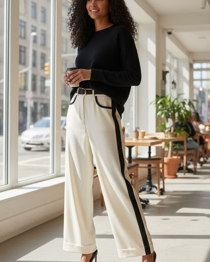 Luxe Pants with stripe