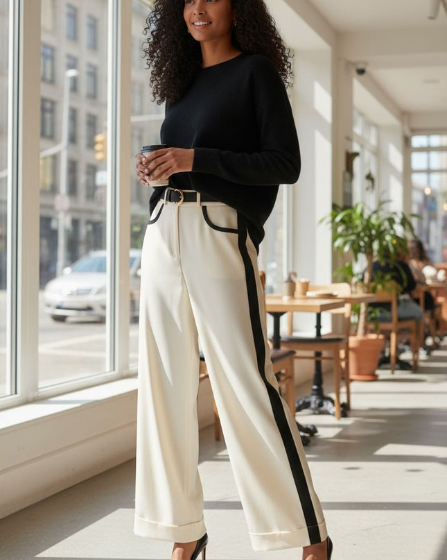 Luxe Pants with stripe