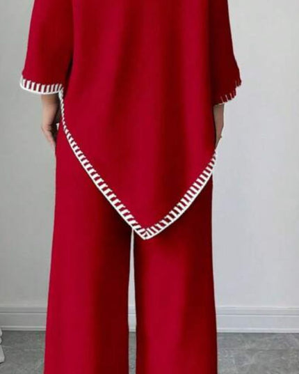 Elegant warm sweater suit