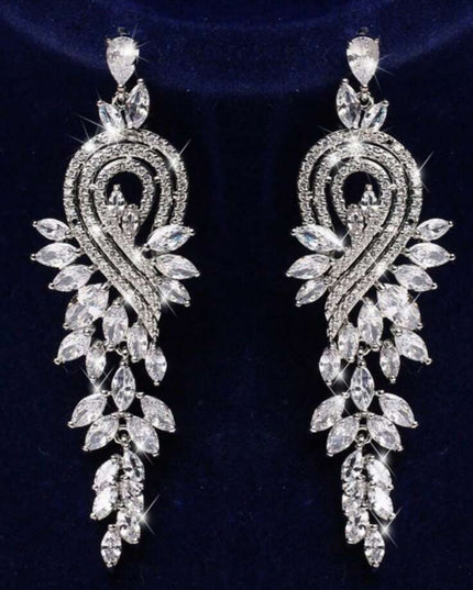 Crystal Cascade Statement Earrings.