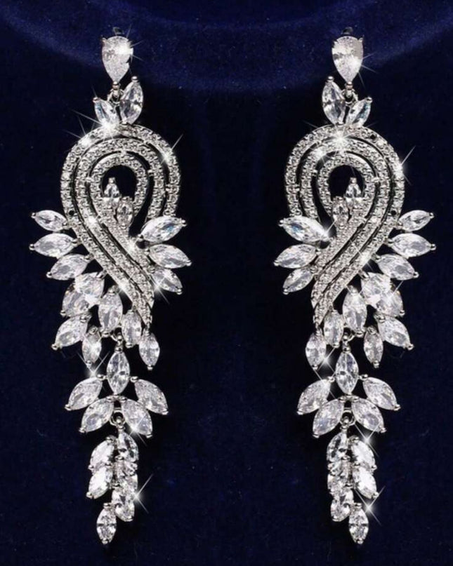 Crystal Cascade Statement Earrings.