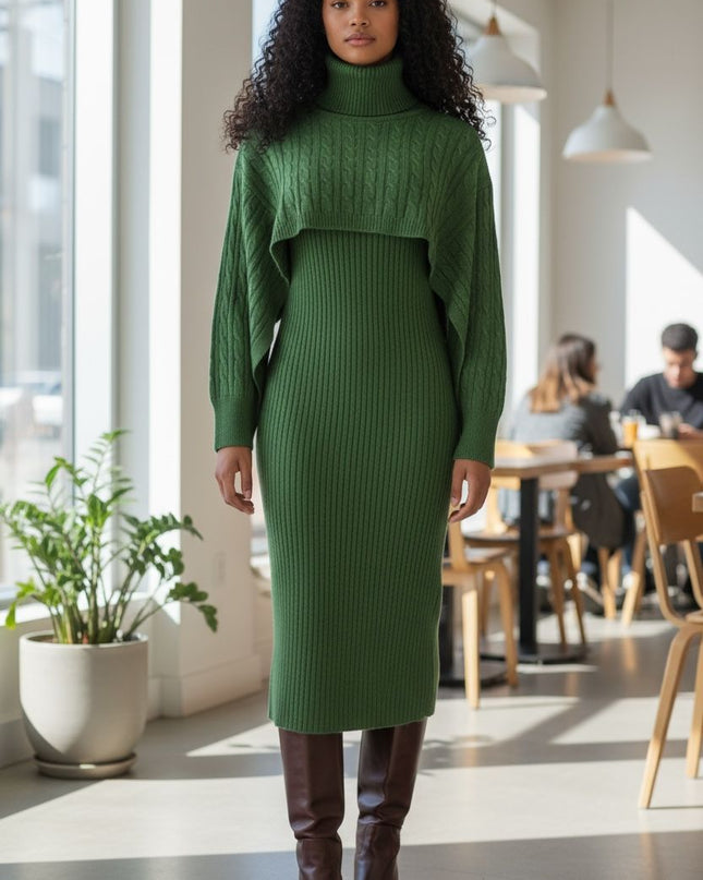 Turtleneck sweater dress