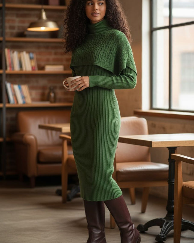 Turtleneck sweater dress
