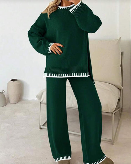 Elegant warm sweater suit