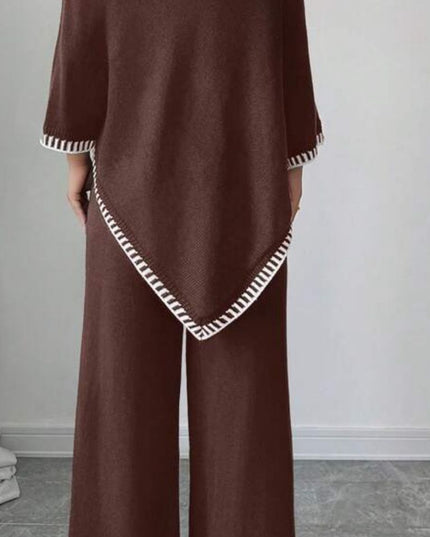 Elegant warm sweater suit