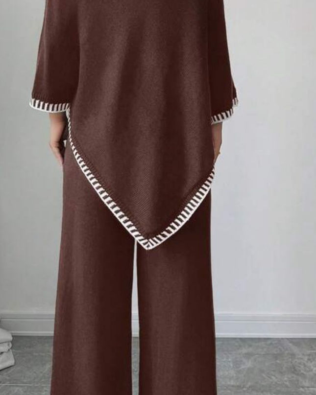 Elegant warm sweater suit