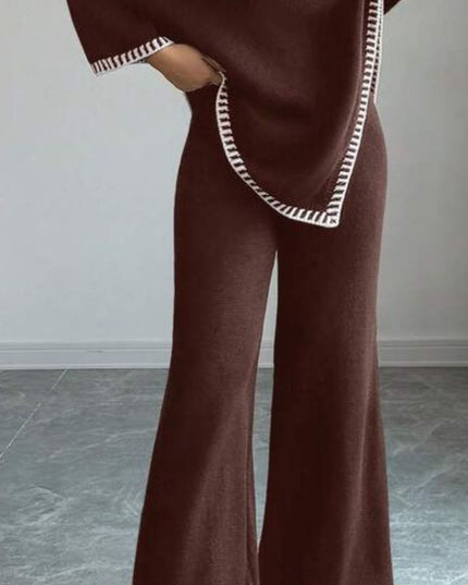 Elegant warm sweater suit