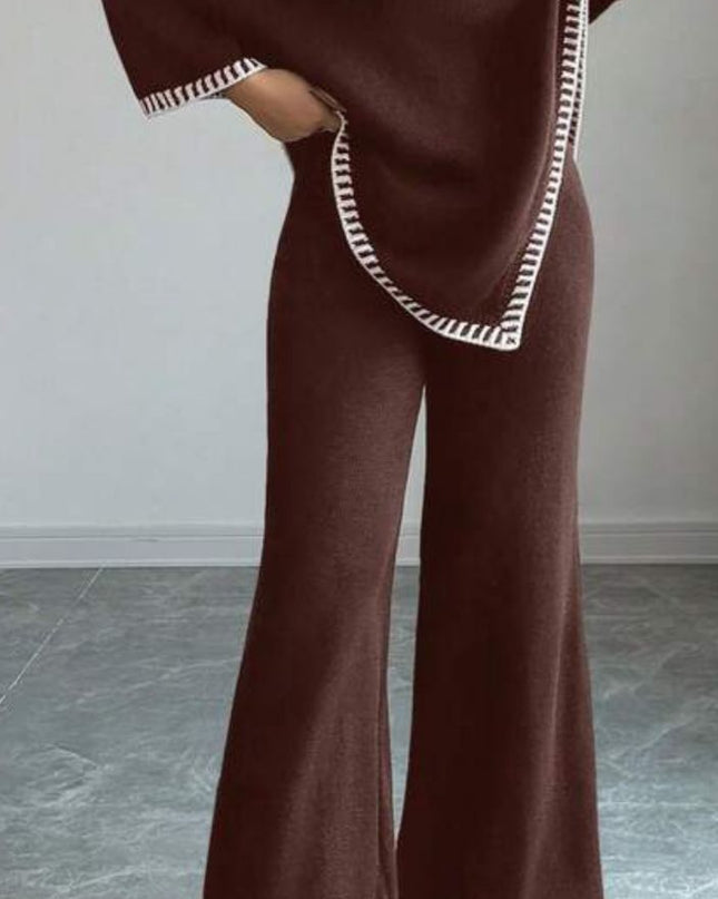 Elegant warm sweater suit