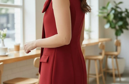 Perfect Mini Red Dress with Bow in the front.