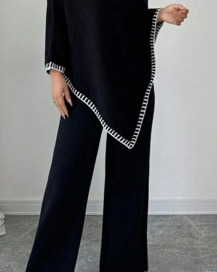 Elegant warm sweater suit