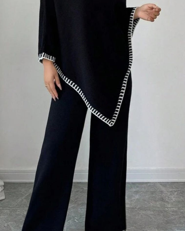 Elegant warm sweater suit